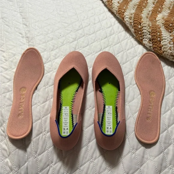 Rothy's Women's Pink Flats Round Toe - Picture 9 of 9